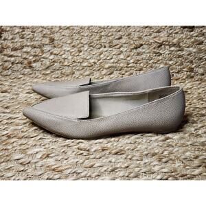 Christian Siriano Women's 8 Faux Leather Tan Pointed Toe Slip-On Flats New!